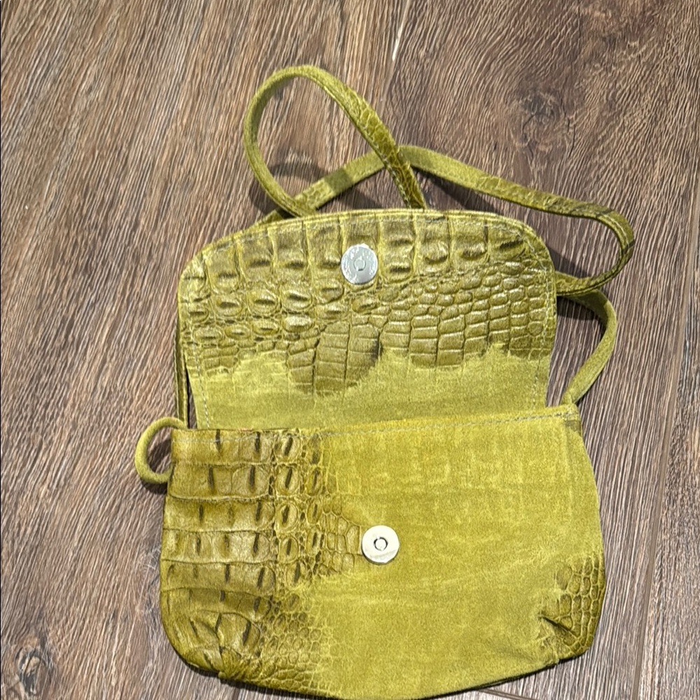 Julie Feldman  Green Crocodile-Embossed Women's Bag - Picture 3 of 6